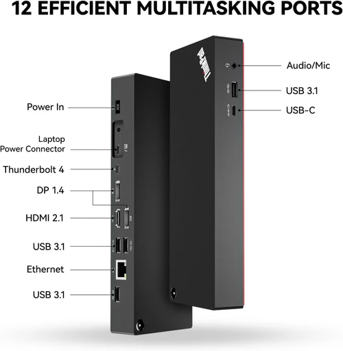 Lenovo Thinkpad Thunderbolt 4 Universal Docking Station (40B00300US) | Brand New