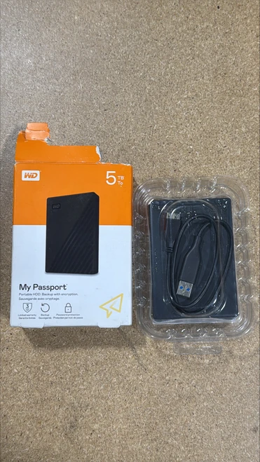 Western Digital My Passport 5TB Portable HDD Hard Drive With Encription - New | Brand New