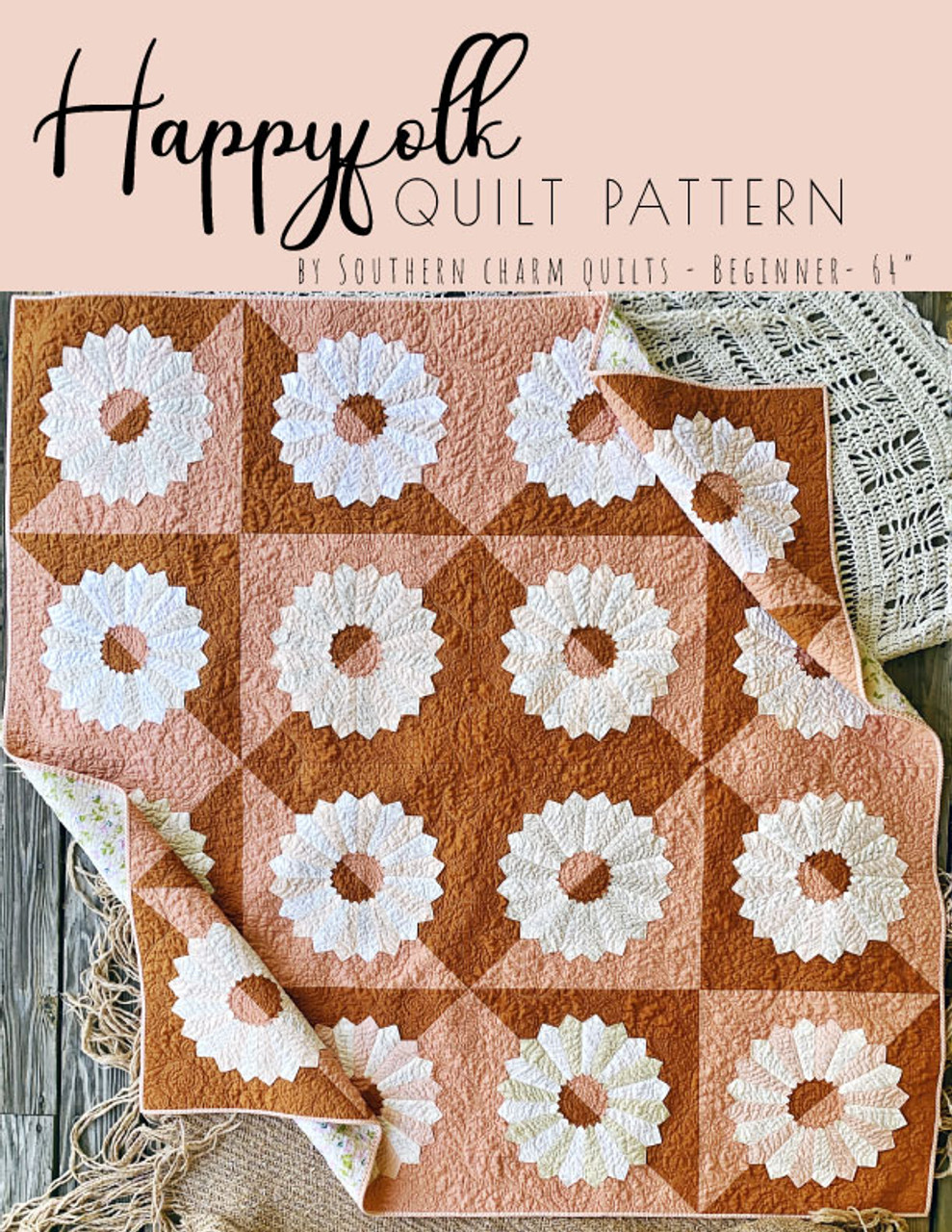 Happyfolk Quilt Pattern - Paper Pattern - Meander + Make