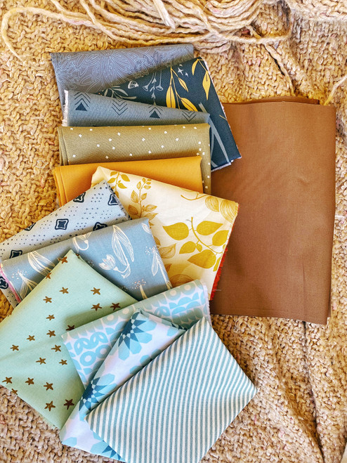 Earth + Sky Bundle - 13 pieces - For the Hello Posy Quilt Earth + Sky Bundle - 13 pieces - For the Hello Posy Quilt