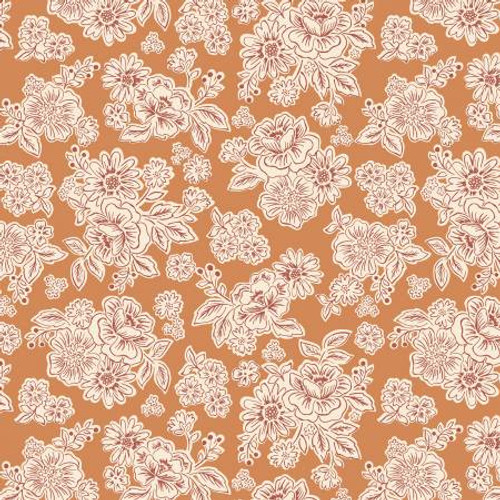 Flower Blooms Terracotta - Hannah's Flowers - Lewis & Irene Collection