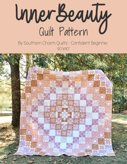 WHOLESALE - Inner Beauty Quilt Pattern - Paper Pattern - 5 COPIES