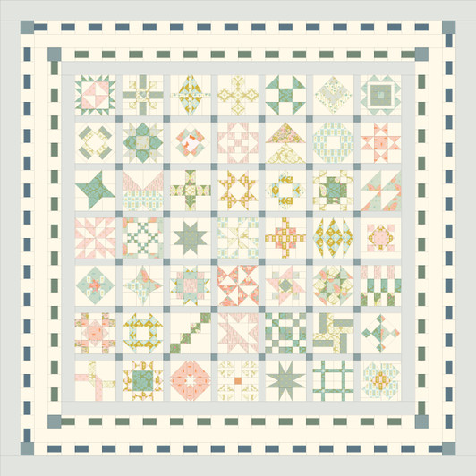 ARRIVING OCTOBER - Dilly Dally Quilt KIT made in Calm + Content