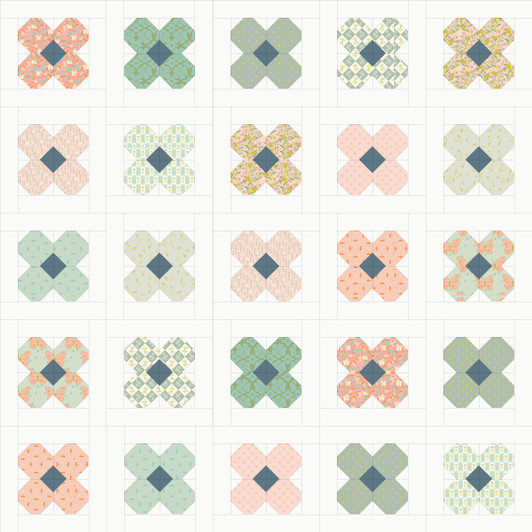ARRIVING OCTOBER - Hello Posy Quilt KIT in Calm + Content