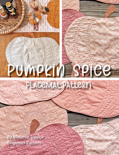 Pumpkin Spice Placemat Pattern by Melanie Traylor - PDF DOWNLOAD