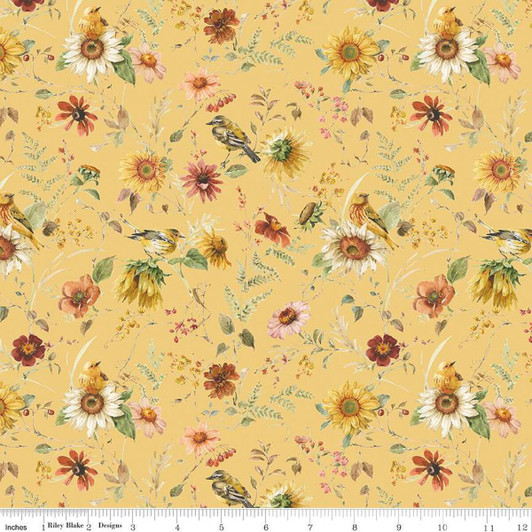 Prairie Yellow - Sunflower Whispers by Lisa Audit of Riley Blake Designs