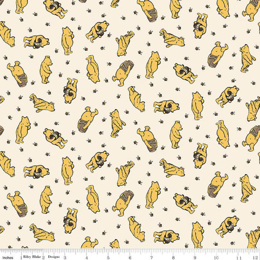 Toss Cream - Winnie The Pooh by Echo Park Co - Riley Blake
