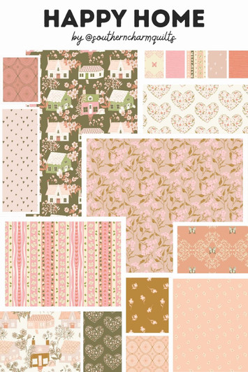 ARRIVING SEPTEMBER - Happy Home - YARDAGE - Melanie Traylor