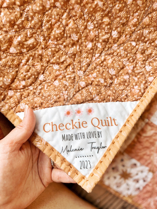Checkie Quilt Label - Personalized for you