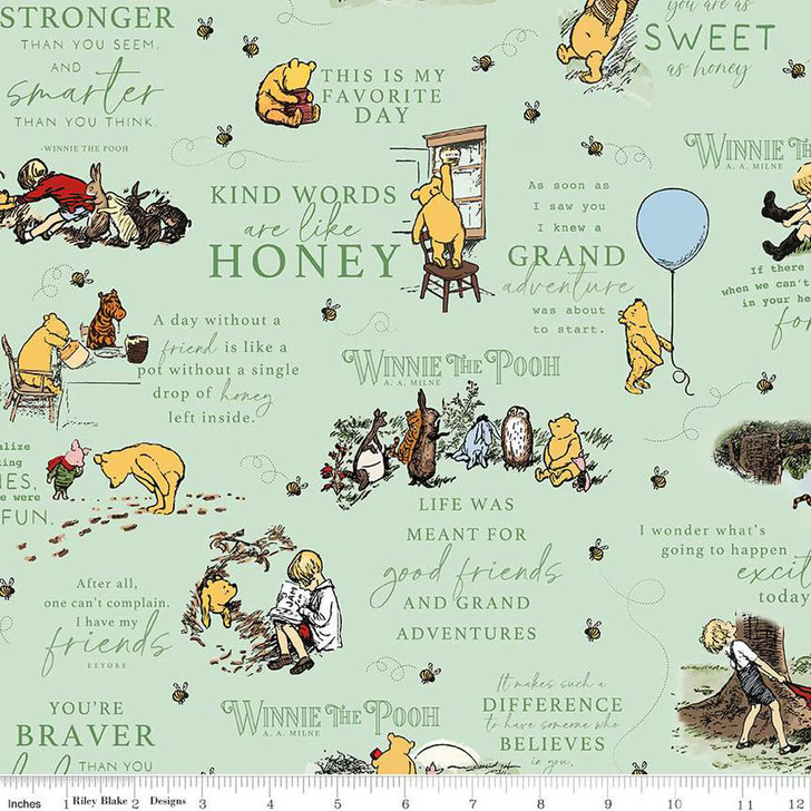 Main Green - Winnie The Pooh by Echo Park Co - Riley Blake