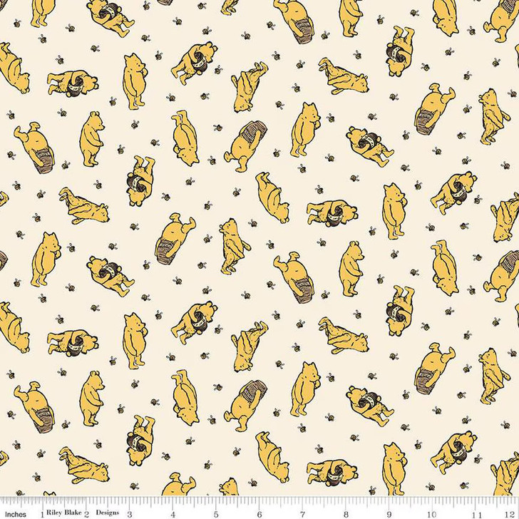 Toss Cream - Winnie The Pooh by Echo Park Co - Riley Blake