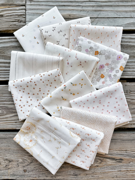 Scrappy Balanced Low Volumes Background Bundle - 12 Pieces - #3