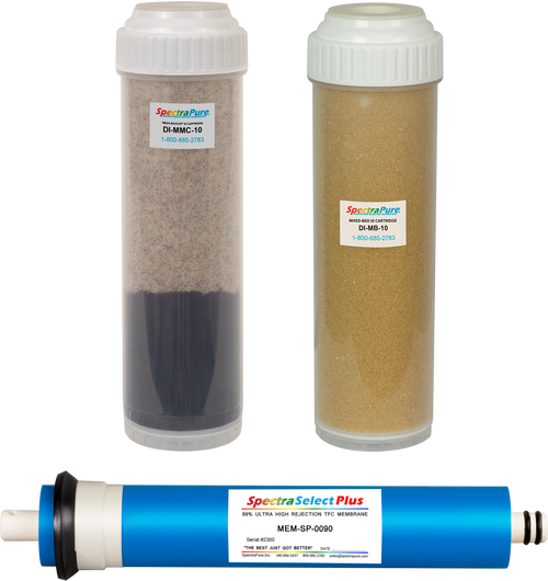 Mega MaxCap® RODI System Kit w/ SelectPlus 99% Rejection Membrane and Mega Maxcap® & Mixed Bed DI Cartridges -FK-MMCRODI-MX