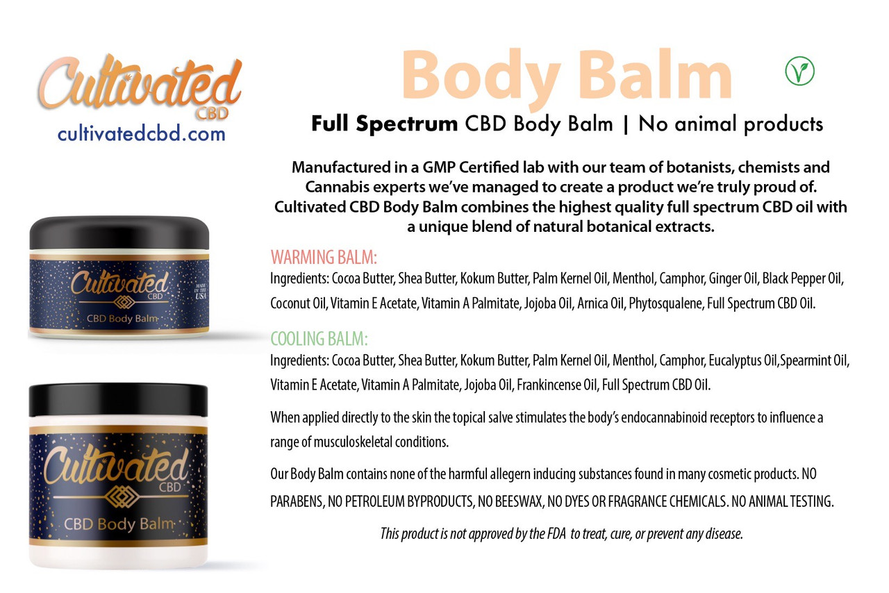 Cultivated CBD Warming Body Balm