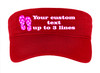 Cruise Visor - Choice of visor color with full color art work & your custom text. - Flip Flop