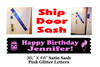 Cruise Door Sash with glitter letters - Birthday Pink