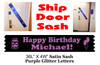 Cruise Door Sash with glitter letters - Birthday Purple