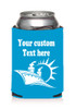 Cruise themed can sleeve.  Custom with your choice of color.  Design 004