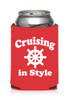 Cruise themed can sleeve.  Choice of color and custom option available.  Design 009