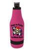 Cruise themed bottle sleeve.  Colorful art work on front with optional back design with name. Design 004
