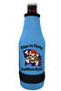 Cruise themed bottle sleeve.  Colorful art work on front with optional back design with name. Design 004