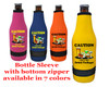 Cruise themed bottle sleeve.  Colorful art work on front with optional back design with name. Design 005