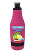 Cruise themed bottle sleeve.  Colorful art work on front with optional back design with name. Design 006