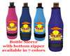 Cruise themed bottle sleeve.  Colorful art work on front with optional back design with name. Design 016