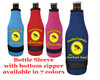 Cruise themed bottle sleeve.  Colorful art work on front with optional back design with name. Design 018