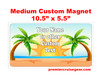 Cruise Ship Door Magnet - Medium magnet 10 1/2" x 5 1/2".  Customizable!  Design 034