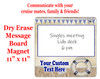 Cruise Magnet - Dry erasable magnet.  11" x 11"   Design 010