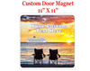 Cruise Ship Door Magnet - 11" x 11" -  Sunset 2