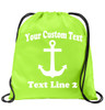 Cruise & Beach theme drawstring back pack - Custom with your text design 006