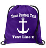 Cruise & Beach theme drawstring back pack - Custom with your text design 006