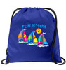 Cruise & Beach theme drawstring back pack - Available in 7 colors. Colorful decorations perfect for your little cruisers!  004