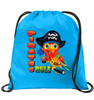 Cruise & Beach theme drawstring back pack - Available in 7 colors. Colorful decorations perfect for your little cruisers!  005