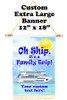 Cruise Ship Door Banner -  available in 3 sizes.    Custom with your text!  Family Trip