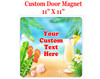 Cruise Ship Door Magnet - 11" x 11" -  Customized  with your text -feb005
