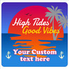 Cruise Ship Door Magnet - 11" x 11" -  Customized  with your text -feb009
