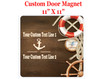 Cruise Ship Door Magnet - 11" x 11" -  Customized  with your text -feb016