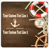 Cruise Ship Door Magnet - 11" x 11" -  Customized  with your text -feb016