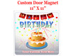 Cruise Ship Door Magnet - 11" x 11" -  Customized  with your text -Birthday 008