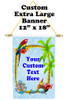 Cruise Ship Door Banner -  available in 3 sizes.    Custom with your text!  -tropical