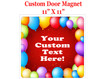 Cruise Ship Door Magnet - 11" x 11" -  Customized  with your text -balloons