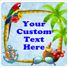 Cruise Ship Door Magnet - 11" x 11" -  Customized  with your text -tropical