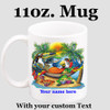 Cruise & Beach theme Custom 11 oz. mug.  Great gift for friends & family or as a special memento for you!  (011