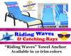 Towel Anchor - Keep your towel anchored to your chair! - "Riding Waves"