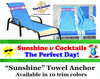 Towel Anchor - Keep your towel anchored to your chair! - "Sunshine"