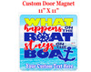 Cruise Ship Door Magnet - 11" x 11" -Boat 1