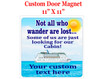 Cruise Ship Door Magnet - 11" x 11" - wander 1